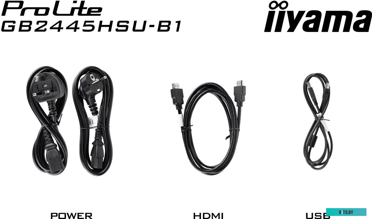 GB2445HSU-B1 Монитор Iiyama 24" GB2445HSU-B1 черный IPS LED 1ms 16:9 HDMI M/M матовая HAS Piv 1300:1 250cd 178гр/178гр 1920x1080 100Hz DP FHD USB 4.4к