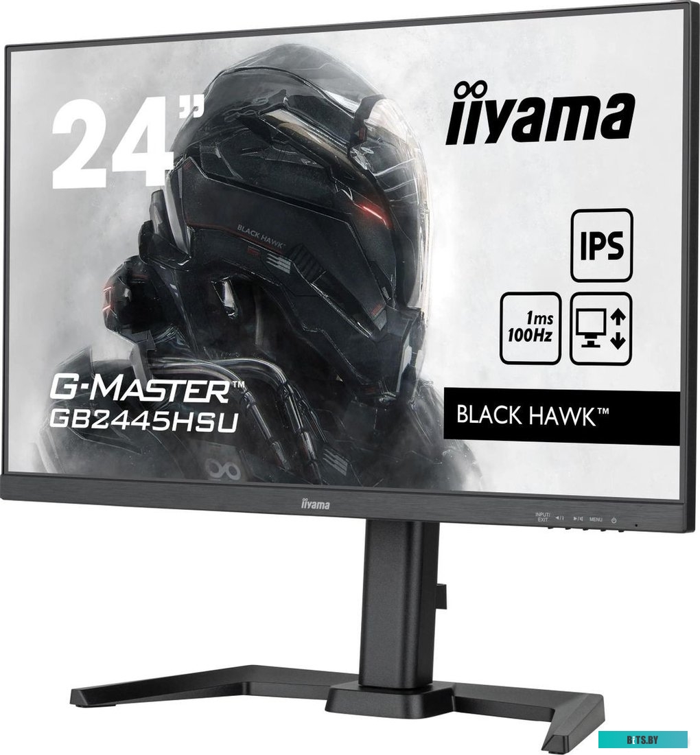 GB2445HSU-B1 Монитор Iiyama 24" GB2445HSU-B1 черный IPS LED 1ms 16:9 HDMI M/M матовая HAS Piv 1300:1 250cd 178гр/178гр 1920x1080 100Hz DP FHD USB 4.4к