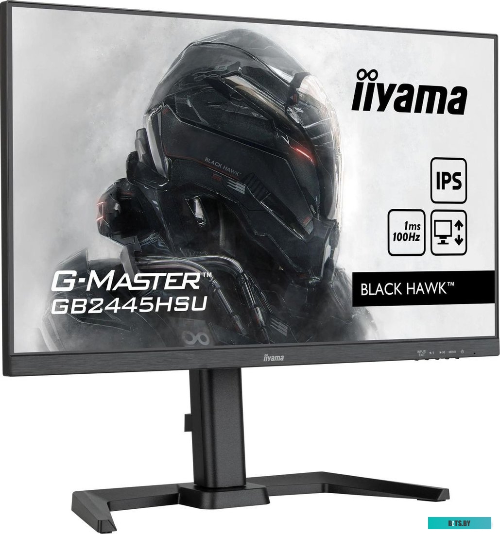 GB2445HSU-B1 Монитор Iiyama 24" GB2445HSU-B1 черный IPS LED 1ms 16:9 HDMI M/M матовая HAS Piv 1300:1 250cd 178гр/178гр 1920x1080 100Hz DP FHD USB 4.4к
