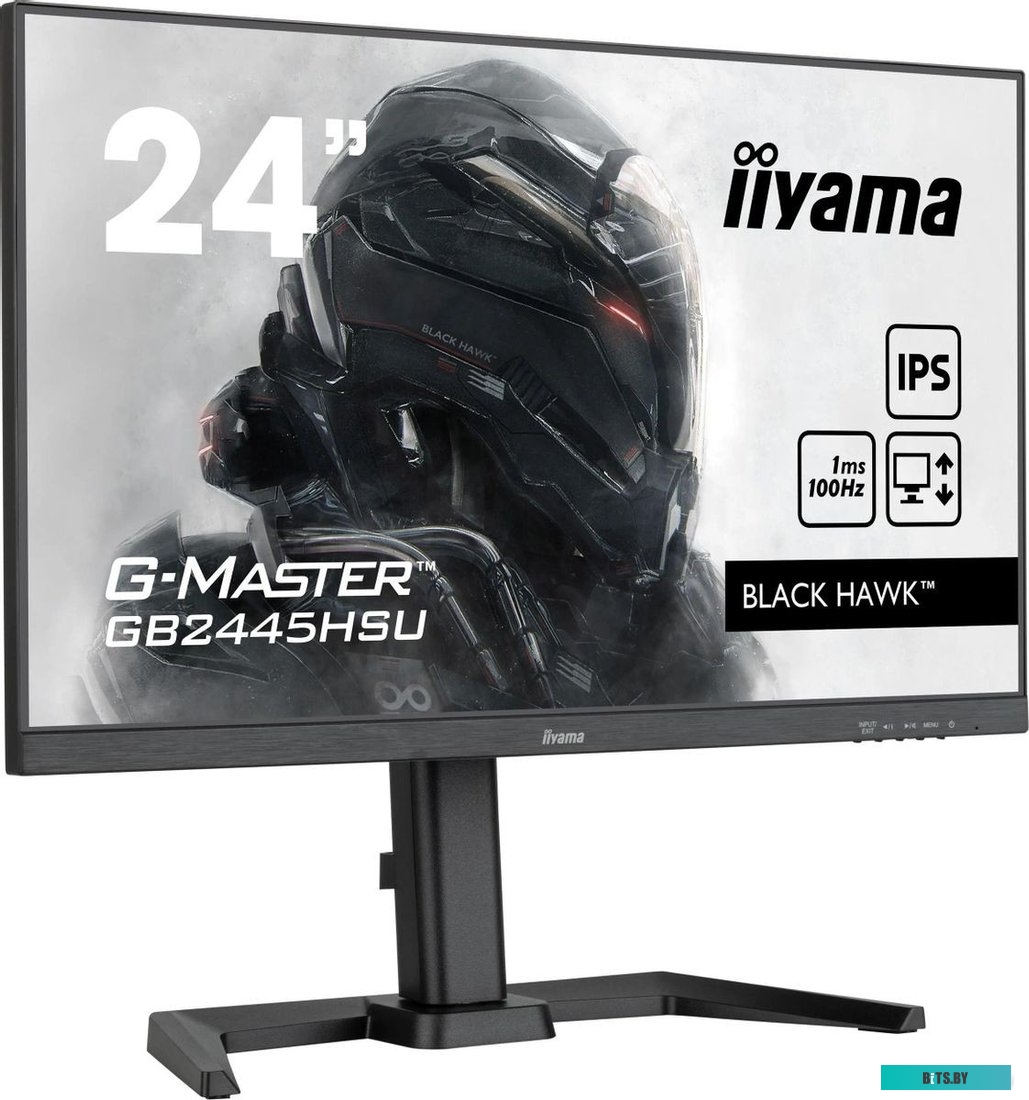 GB2445HSU-B1 Монитор Iiyama 24" GB2445HSU-B1 черный IPS LED 1ms 16:9 HDMI M/M матовая HAS Piv 1300:1 250cd 178гр/178гр 1920x1080 100Hz DP FHD USB 4.4к