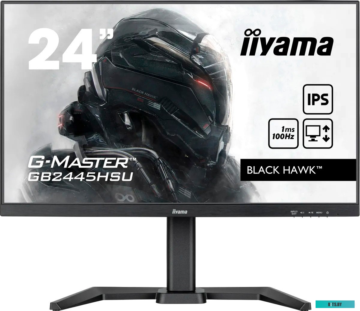 GB2445HSU-B1 Монитор Iiyama 24" GB2445HSU-B1 черный IPS LED 1ms 16:9 HDMI M/M матовая HAS Piv 1300:1 250cd 178гр/178гр 1920x1080 100Hz DP FHD USB 4.4к