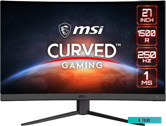 9S6-3CA91T-099 Монитор MSI 27" G27C4X Black (VA, 1920x1080, HDMI+HDMI+DP, 1 ms, 178°/178°, 300 cd/m, 3000:1 (100M:1), 250Hz, Curved)