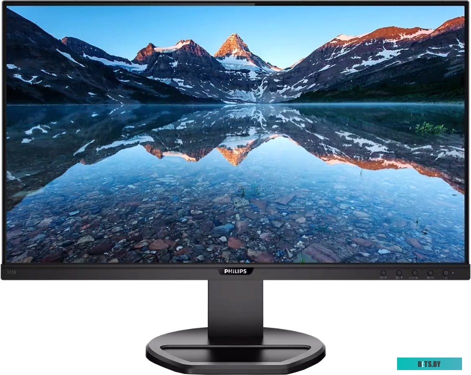 243B9 (00/01) Монитор Philips 23.8" 243B9 черный IPS LED 4ms 16:9 HDMI M/M матовая HAS Piv 1000:1 250cd 178гр/178гр 1920x1080 75Hz VGA DP FHD USB 5.19