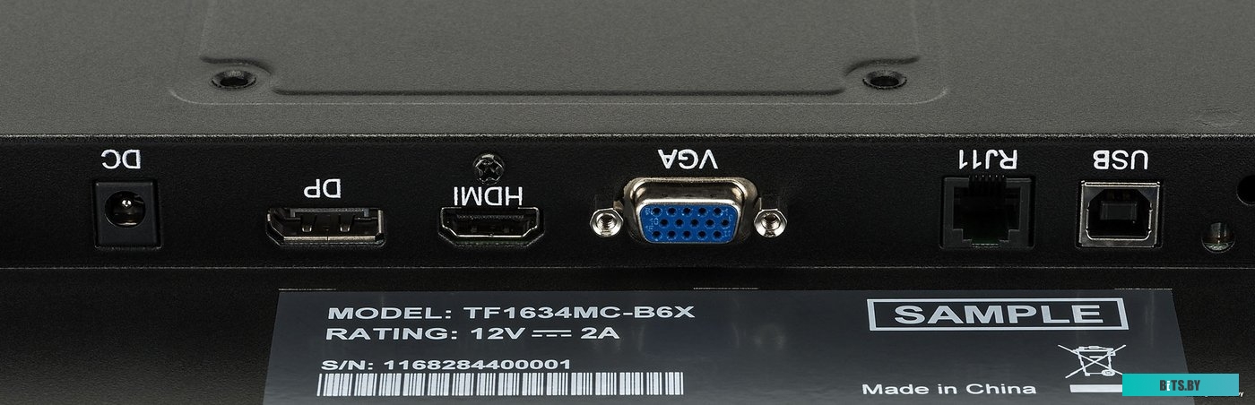 Монитор LCD 15' 1024x768 TN TOUCH, 250cd/m2 H170°/V160° VGA, DVI, HDMI Speakers,Black