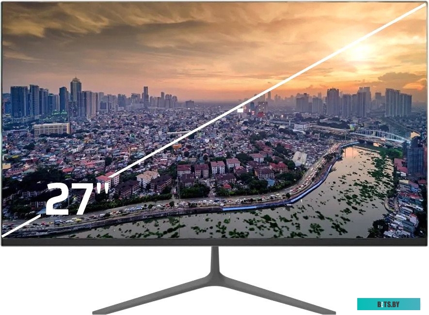 Монитор 27"; Lime Z270 Black (IPS, 16:9, 1920*1080, D-sub+HDMI+DP,  2 ms, 178°/178°, 250 cd/m, 4000:1, 75Hz, Spk 2x2W, VESA 100x100, V-Stand Black)