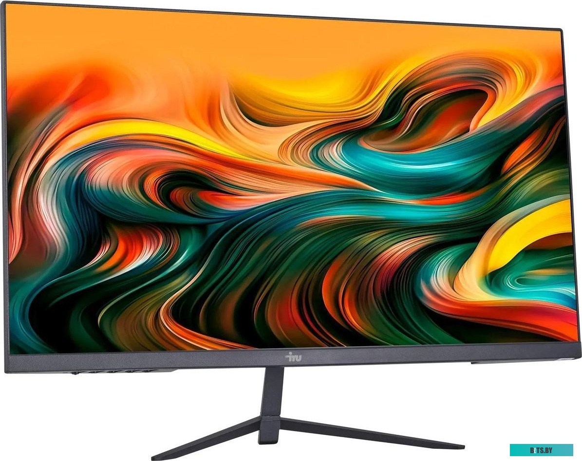 24F01B Монитор IRU 23.8" Малахит 24F01B черный IPS LED 5ms 16:9 HDMI матовая 250cd 178гр/178гр 1920x1080 75Hz VGA DP FHD 3.1кг (RUS)