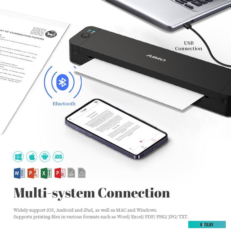 Портативный принтер Aimo P832 A4 Mobile Printer