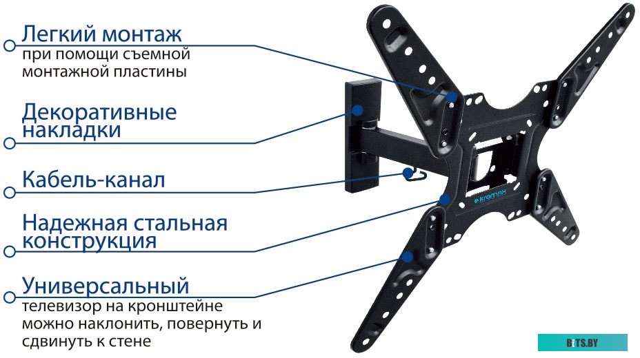 Кронштейн Kromax Optima-413 (черный)
