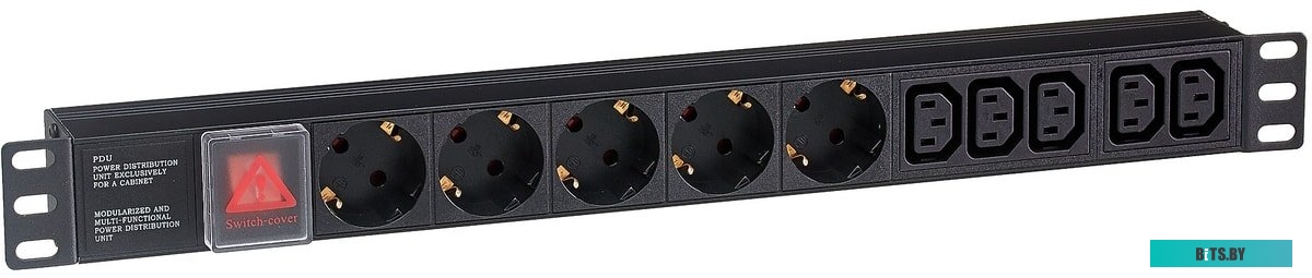 Блок розеток ExeGate ServerPro PDU-19H008 Al-5C135S-C14-SW EX280866RUS