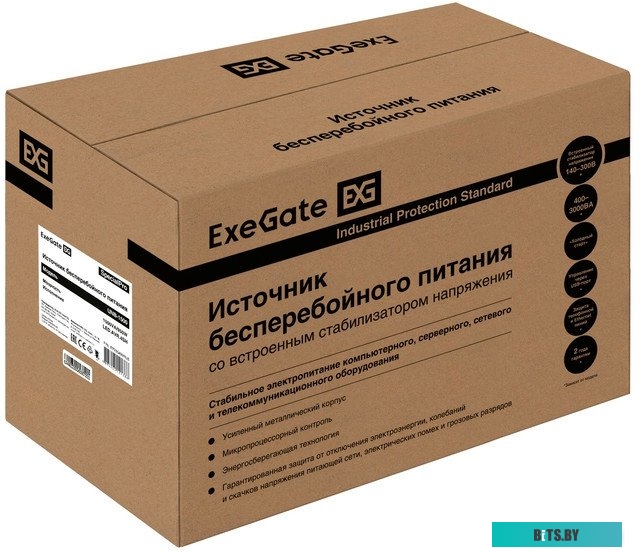Источник бесперебойного питания (ИБП) ExeGate SpecialPro UNB-1200.LED.AVR.EURO.RJ EP285491RUS