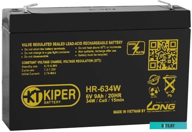 Аккумулятор для ИБП Kiper HR-634W (6В/9 А·ч) <8504>