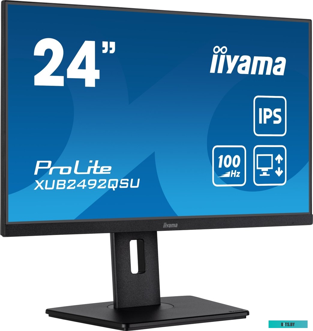 XUB2492QSU-B1 Монитор LCD Iiyama 23.8'' XUB2492QSU-B1 {IPS 2560x1440 100Hz 0.5ms 178/178 300cd 1000:1 8bit HDMI2.0 DisplayPort1.2 3xUSB3.2 USB-C(PD 15