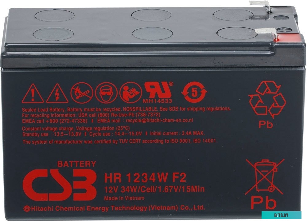 Аккумулятор для ИБП CSB HR1234W F2 (12В/9 А·ч)