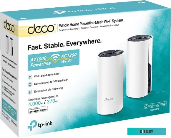 Wi-Fi роутер TP-Link Deco P9 (2 шт.)