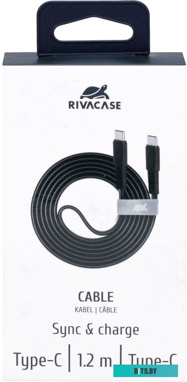 Кабель Rivacase Type-C Type-C PS6005 BK12 (1.2 м, черный) <4260403579527>