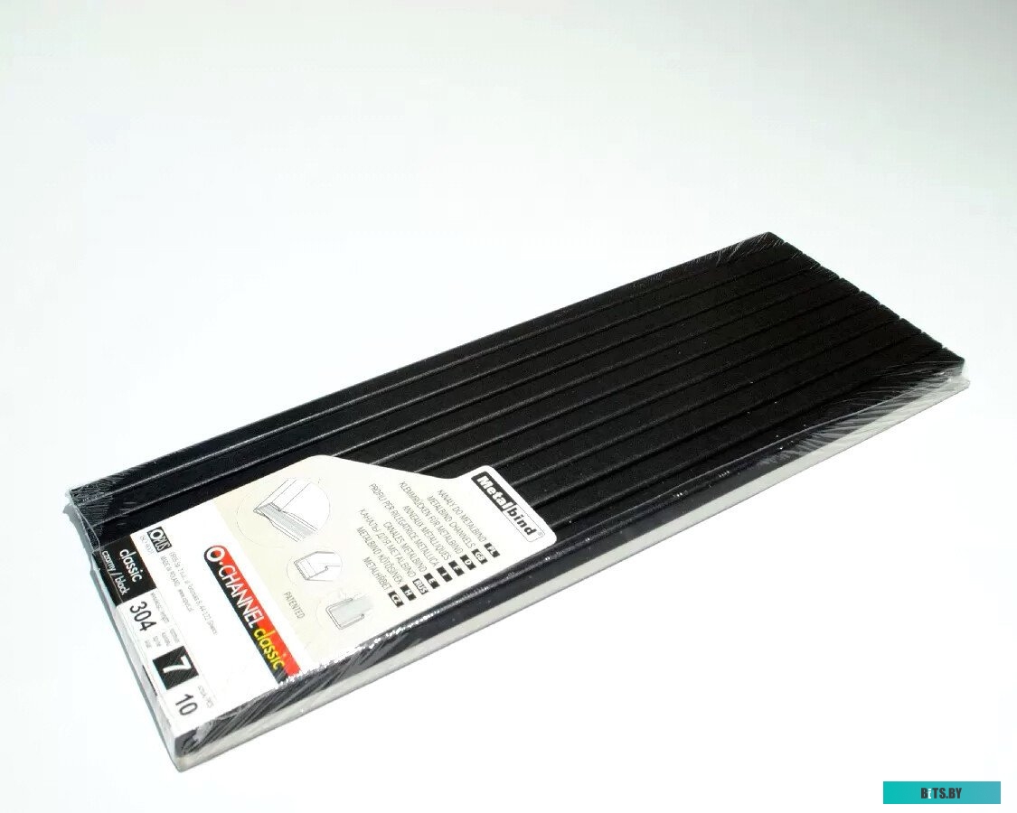 Металлический канал для переплета OPUS Classic 304x7 мм OCH0730410CZA (10 шт, черный)