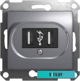 Розетка Schneider Electric Glossa GSL000332 (алюминий)