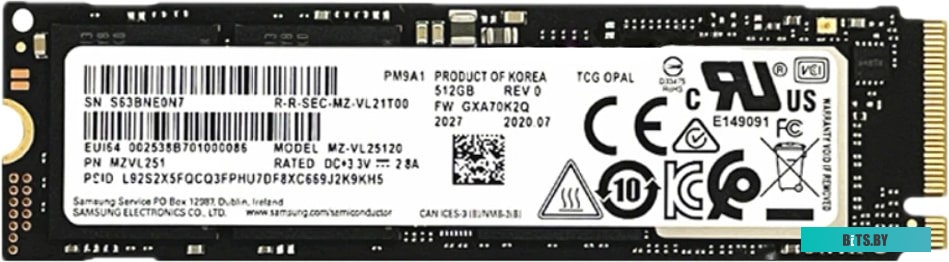 SSD Накопитель Samsung PM9A1 256GB MZVL2256HCHQ-00B00