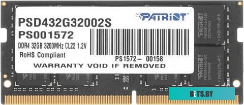 Оперативная память Patriot Signature Line 32GB DDR4 SODIMM PSD432G32002S