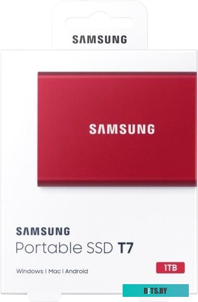 Внешний жесткий диск Samsung T7 1TB (красный) <MU-PC1T0R/WW>