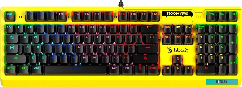 Клавиатура A4Tech Bloody B810RC (желтый)