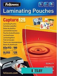 Пленка для ламинирования Fellowes Glossy Polyester Pouches 113x83 мм, 125 мкм, 100 л <FS-53071>