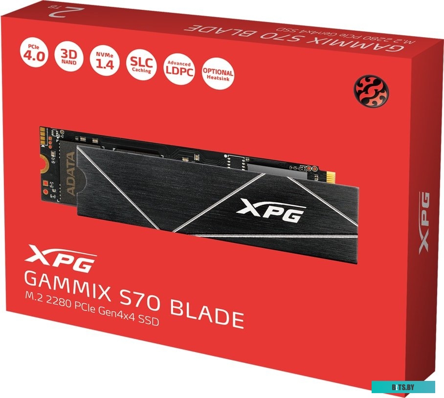 SSD Накопитель ADATA XPG GAMMIX S70 Blade 512GB AGAMMIXS70B-512G-CS