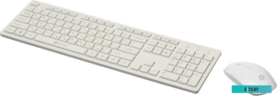 Комплект (клавиатура + мышь) Oklick 240M (белый) <1091258>