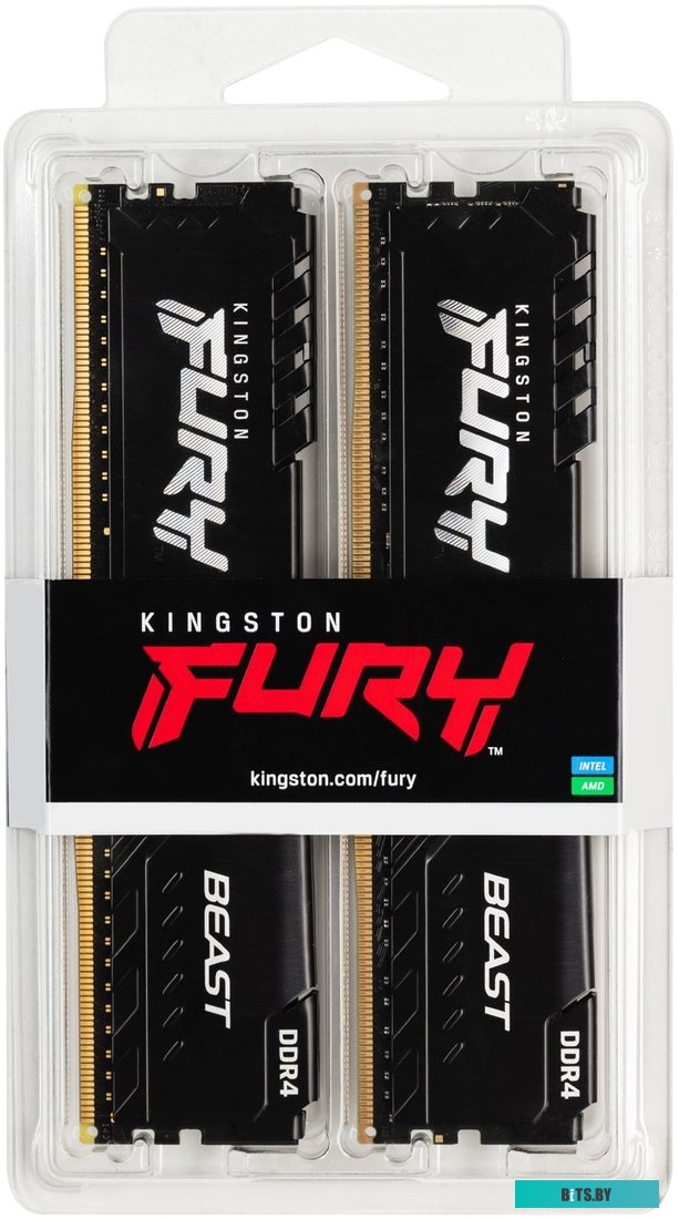 Модуль памяти Kingston Fury Beast Black DDR4 2x16Gb PC4-25600 KF432C16BBK2/32-SP