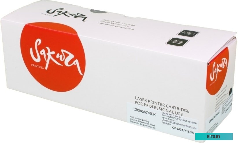 Картридж Sakura Printing SACB540A/716Bk (аналог HP CB540A/716Bk)