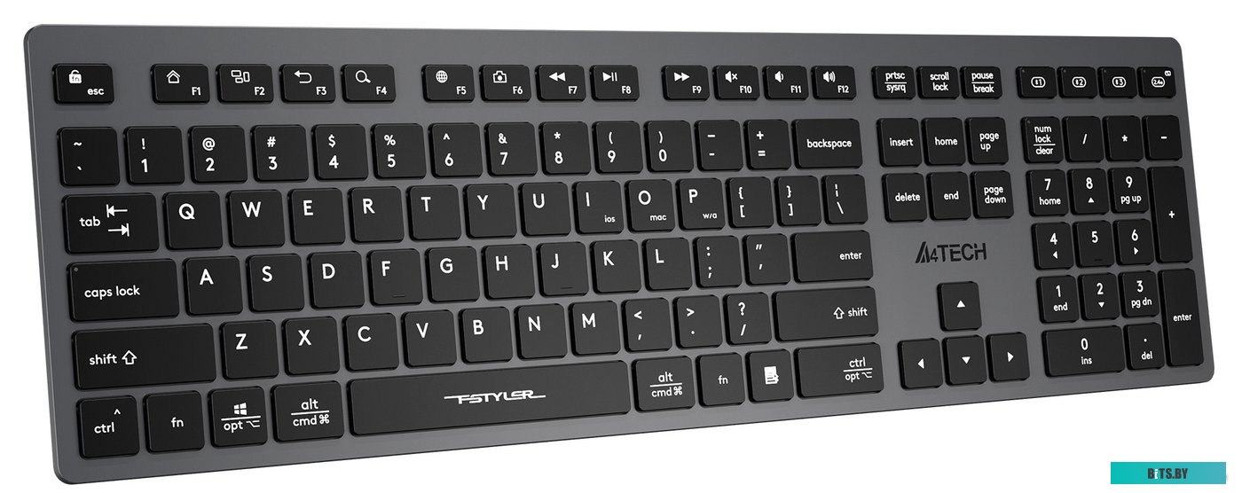 Клавиатура A4Tech Fstyler FBX50C (серый/черный)
