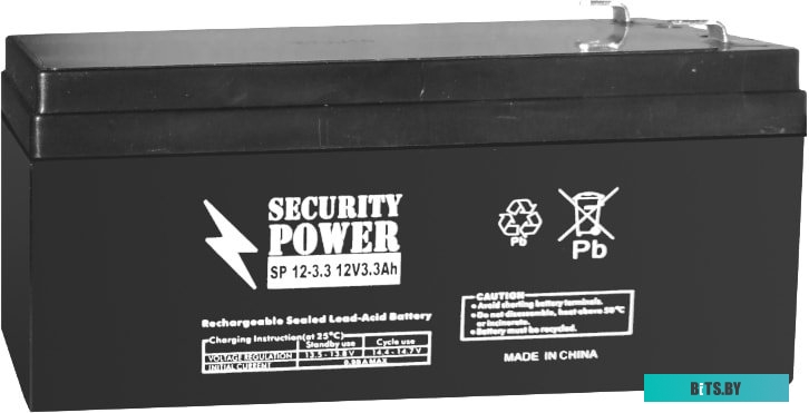 Аккумулятор для ИБП Security power SP 12-3.3 F1 (12В/3.3 А·ч) <8513>