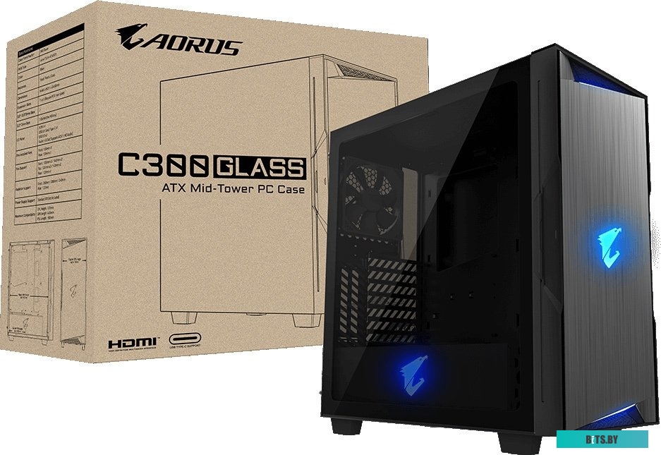 Корпус Gigabyte Aorus C300 Glass <GB-AC300G>