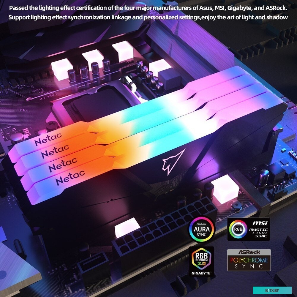 Оперативная память Netac Shadow RGB 2x8ГБ DDR4 3600 МГц NTSRD4P36DP-16E