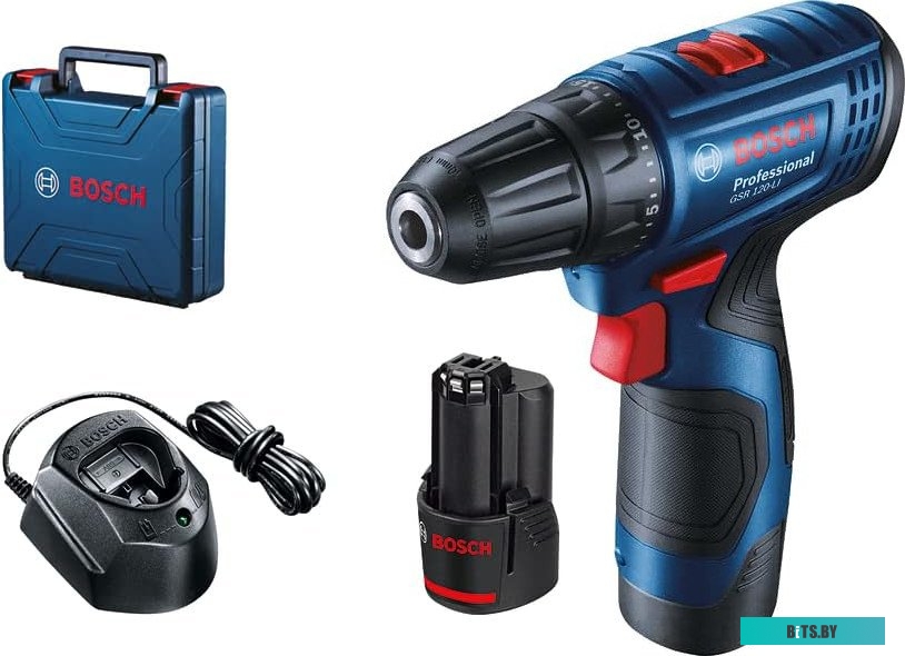 Дрель-шуруповерт Bosch GSR 120-LI Professional 06019G8000 (с 2-мя АКБ, кейс) <0 601 9G8 000>