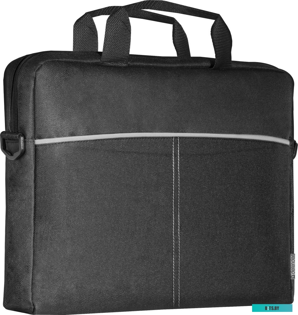 Сумка (портфель, кейс, чехол) для ноутбука Defender Lite 15.6" (черный/серый) <26086>
