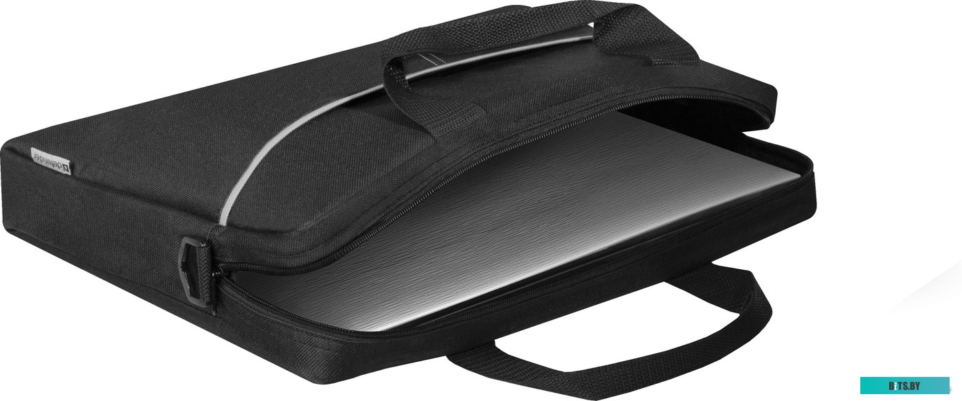 Сумка (портфель, кейс, чехол) для ноутбука Defender Lite 15.6" (черный/серый) <26086>