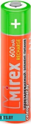 Батарейки Mirex AAA 600mAh 2 шт HR03-06-E2