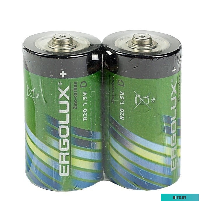 Батарейки Ergolux R20 SR2 2шт