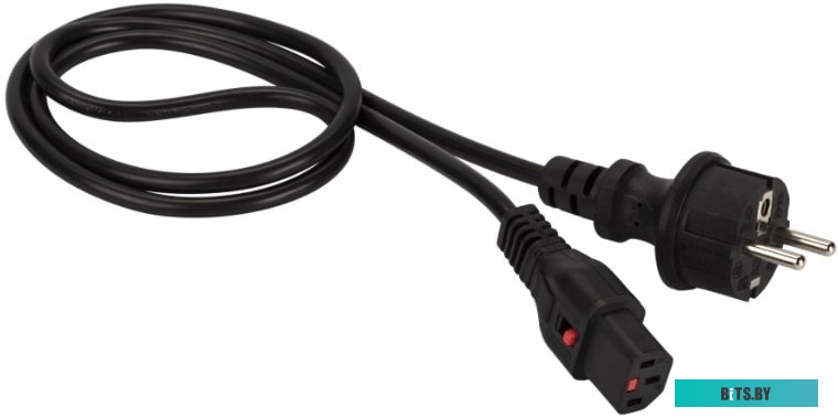 Lanmaster LAN-PP13/SH-3.0-BK Шнур питания C13-Schuko, 3х0.75, 220В, 10А, черный, 3 метра