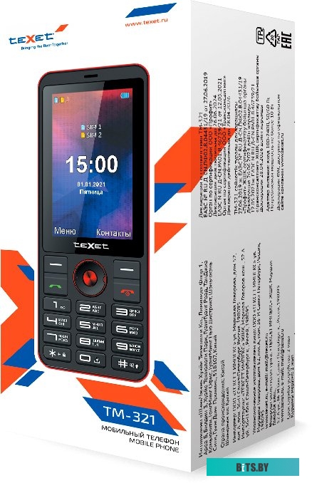 Мобильный телефон TeXet TM-321 (черный)
