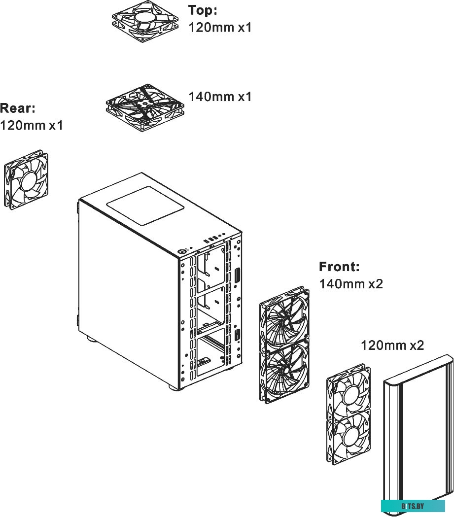 Корпус Thermaltake V150 CA-1R1-00S1WN-00