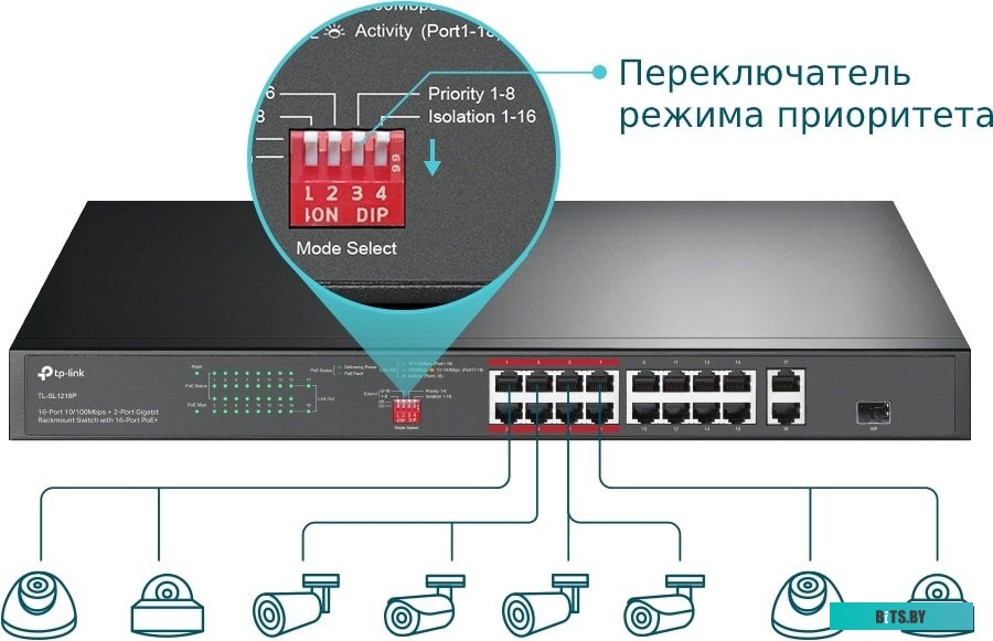Коммутатор TP-Link TL-SL1218P