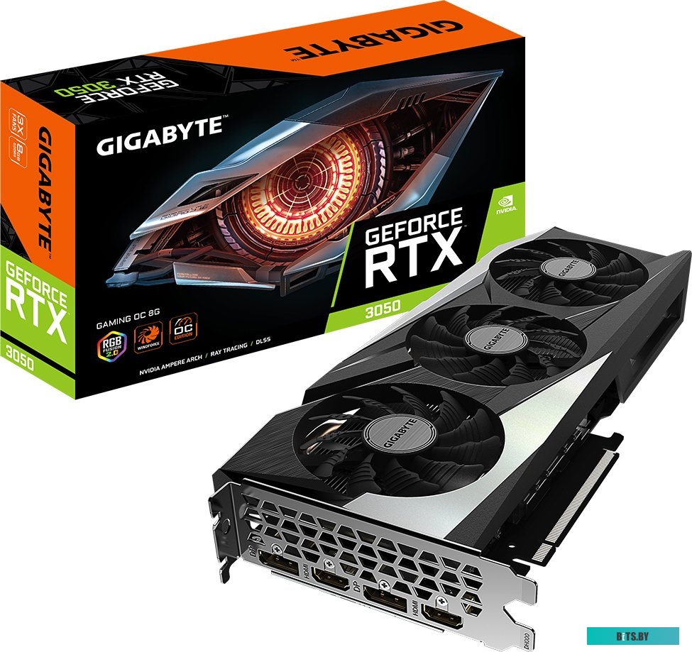 Видеокарта Gigabyte Aorus GeForce RTX 3050 Gaming OC 8G GV-N3050GAMING OC-8GD