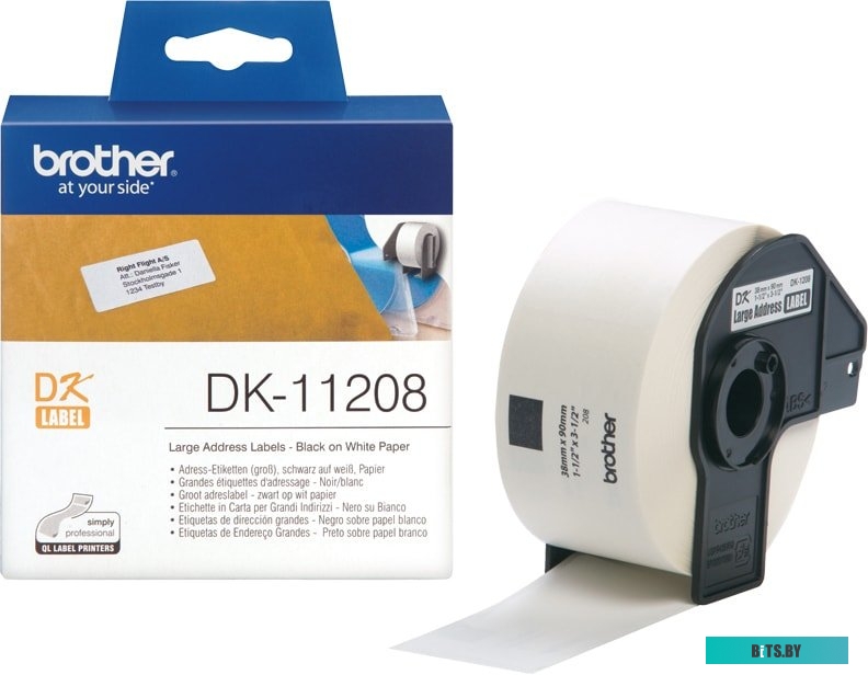 Самоклеящаяся термобумага Brother DK11208 (38x90 мм, 400 шт)