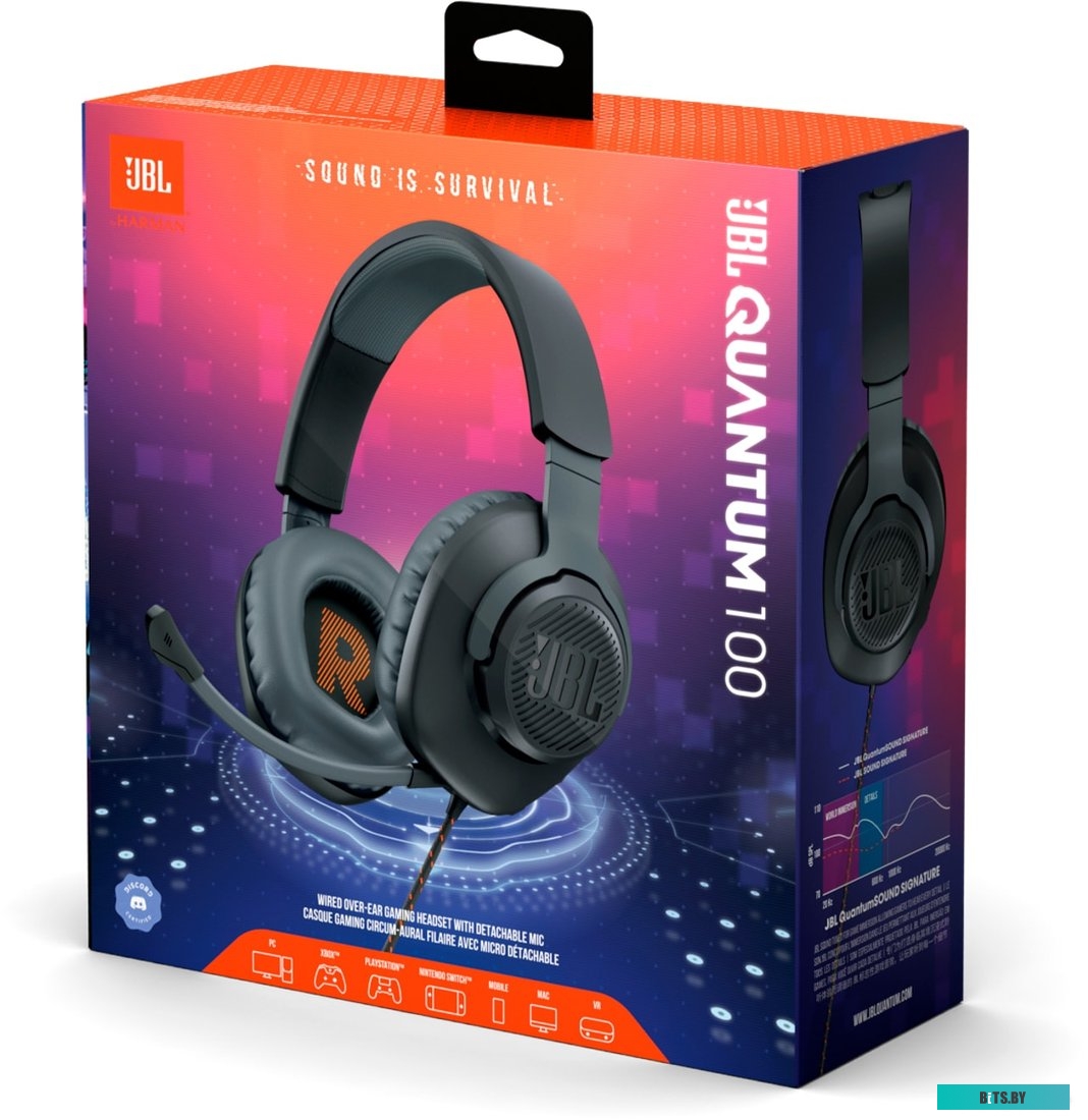 Наушники JBL Quantum 100 (черный) <JBLQUANTUM100BLK>