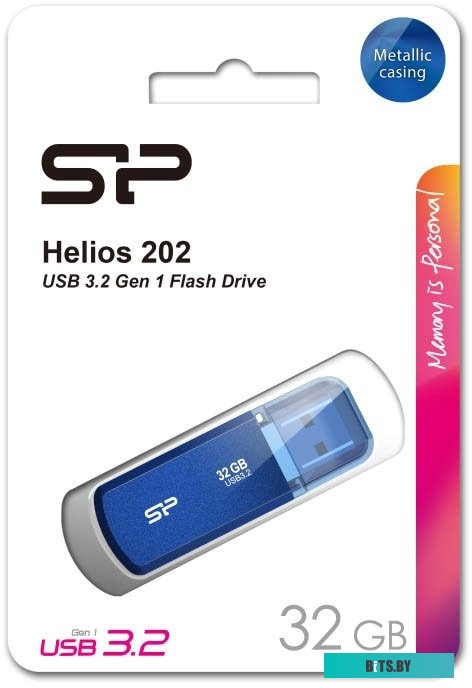 USB накопитель (Флешка) Silicon Power Helios 202 32GB (синий) <SP032GBUF3202V1B>