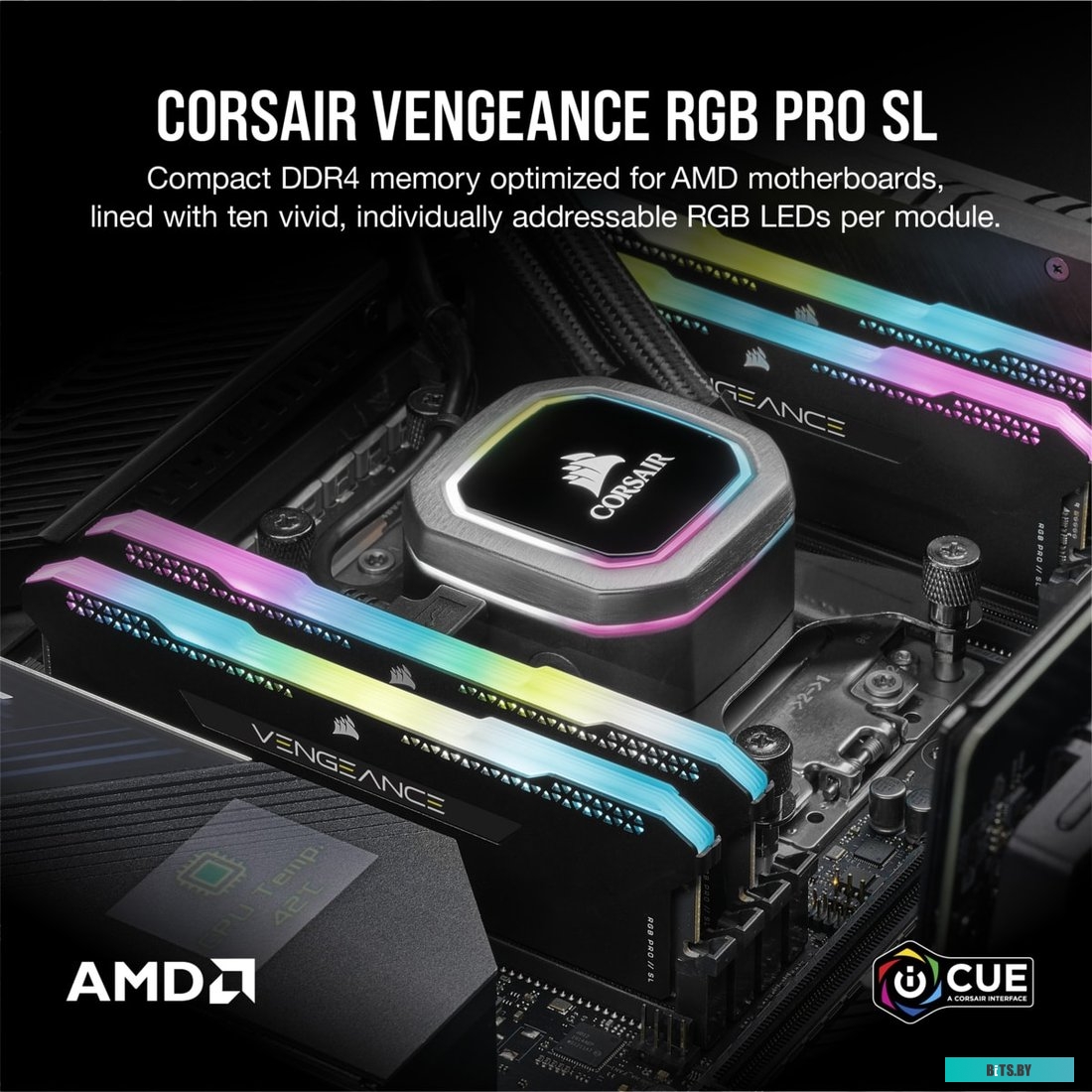 Модуль памяти Corsair Vengeance RGB PRO SL 2x16GB DDR4 PC4-25600 CMH32GX4M2E3200C16