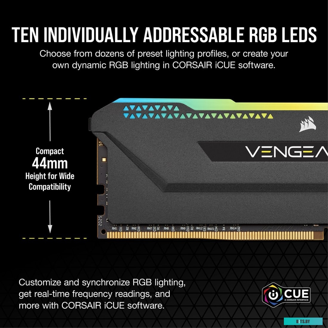 Модуль памяти Corsair Vengeance RGB PRO SL 2x16GB DDR4 PC4-25600 CMH32GX4M2E3200C16