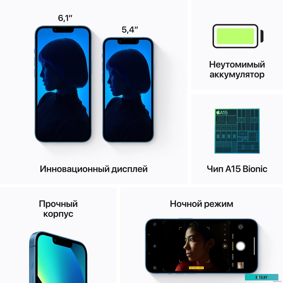 Мобильный телефон Apple iPhone 13 128GB (синий)